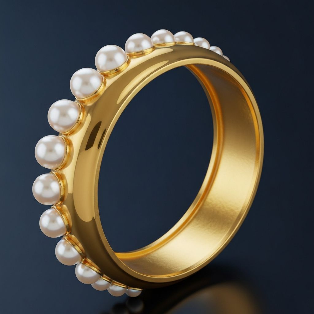 Pearl Crown Bangle
